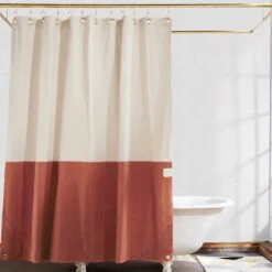 Orient Shower Curtain - Natural/Terracotta -ferm LIVING Store roomnattyterra