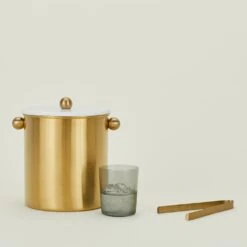 Simple Ice Bucket -ferm LIVING Store simple brass ice tongs HNY.500.40.022 styled