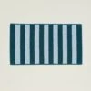 Simple Striped Terry Bath Mat - Sky/Peacock -ferm LIVING Store simple striped sky bath mat HNY.600.50.054.510