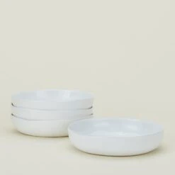 Strata Dinnerware, 16 Piece Set -ferm LIVING Store strata white lowbowlHNY.500.10.027