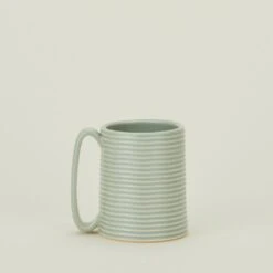 Tall Ribbed Mug - Seafoam