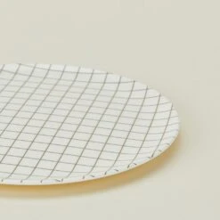 Bamboo Melamine Side Plate, Set Of 4 - Black Grid -ferm LIVING Store xenia taler black grid side plate detail XET.500.10.004 b30112b2 76a4 478e bb68 4b05704bdd8e