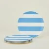 Bamboo Melamine Side Plate, Set Of 4 - Blue Wide Stripe -ferm LIVING Store xenia taler blue stripe side plate XED.500.10.006